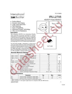 IRLL2705TR datasheet  